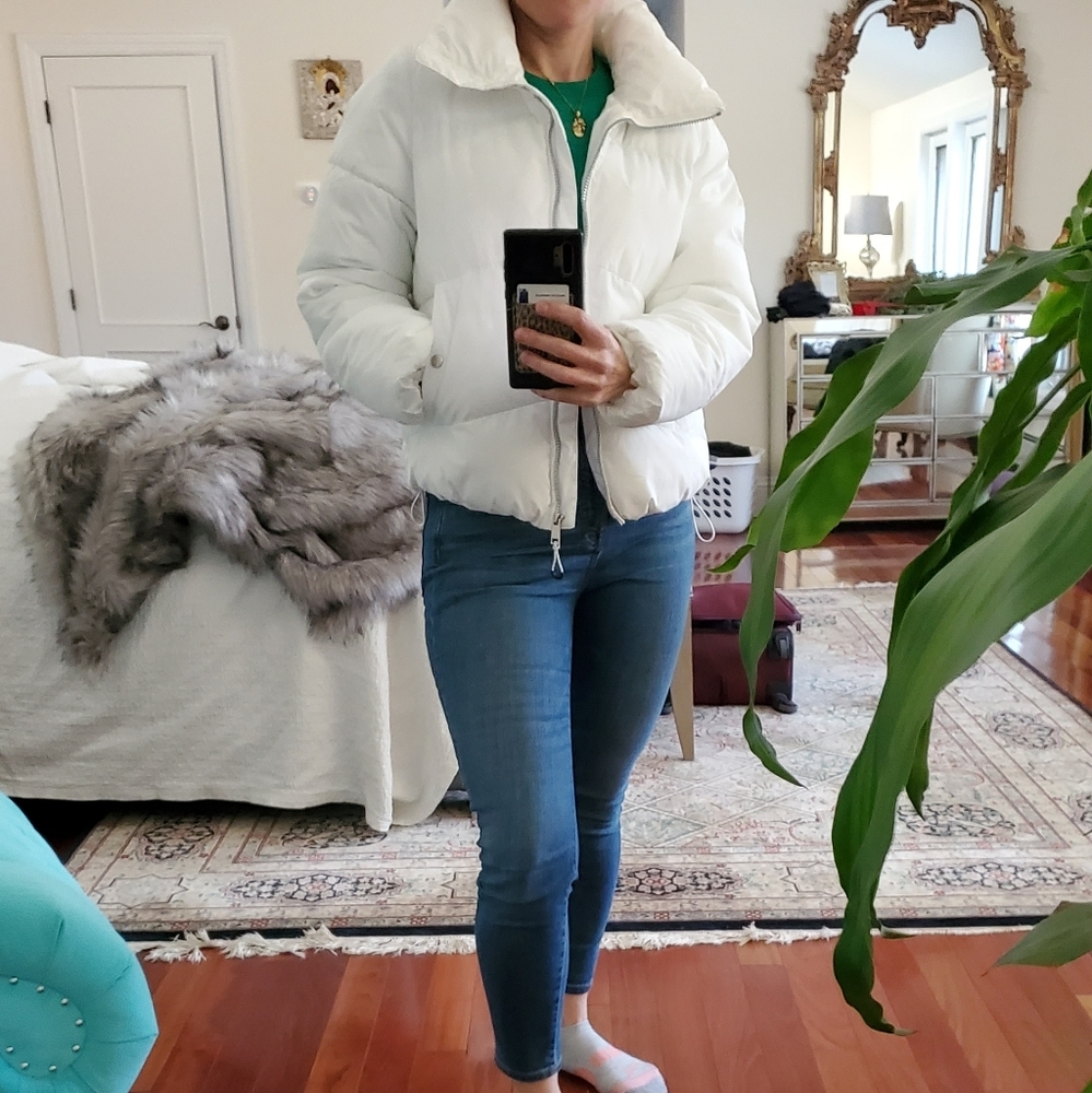 Maralyn & Me white puffer jacket